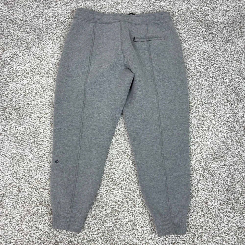 Lululemon Pants Womens 12 Gray‎ High Rise Jogger Sweatpants Pockets Yoga Gym